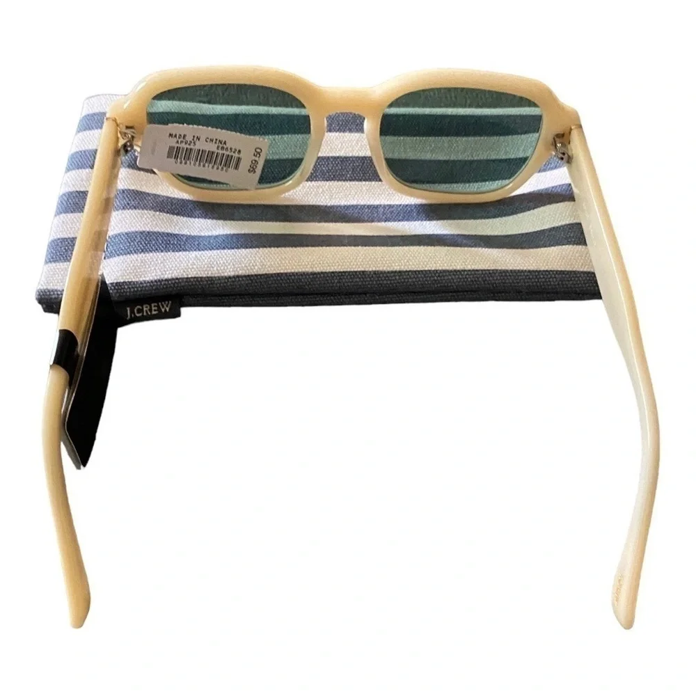 NWT-J. CREW-WHITE SUNGLASSES WITH CASE